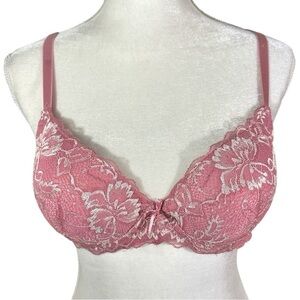 🌸Prima Valentina Pink Lace Push Up Bra- Size 36C RN#147132